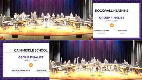 Rockwall-Heath HS and Cain MS Percussion Ensembles Score Big at Percussion Contest 